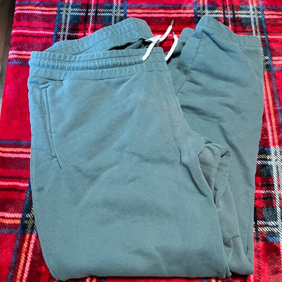 Gap Maternity Fleece Under-Belly Joggers - Size [insert size] (Teal Bluish-Green - Picture 1 of 2